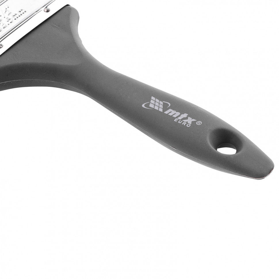 Кисть плоская Евро 3, натуральная щетина, пластмассовая ручка MTX (83066)