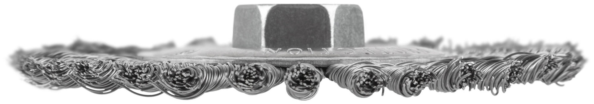 Корщетка-колесо, гайка М14, стальная витая проволока 125 мм (39028)