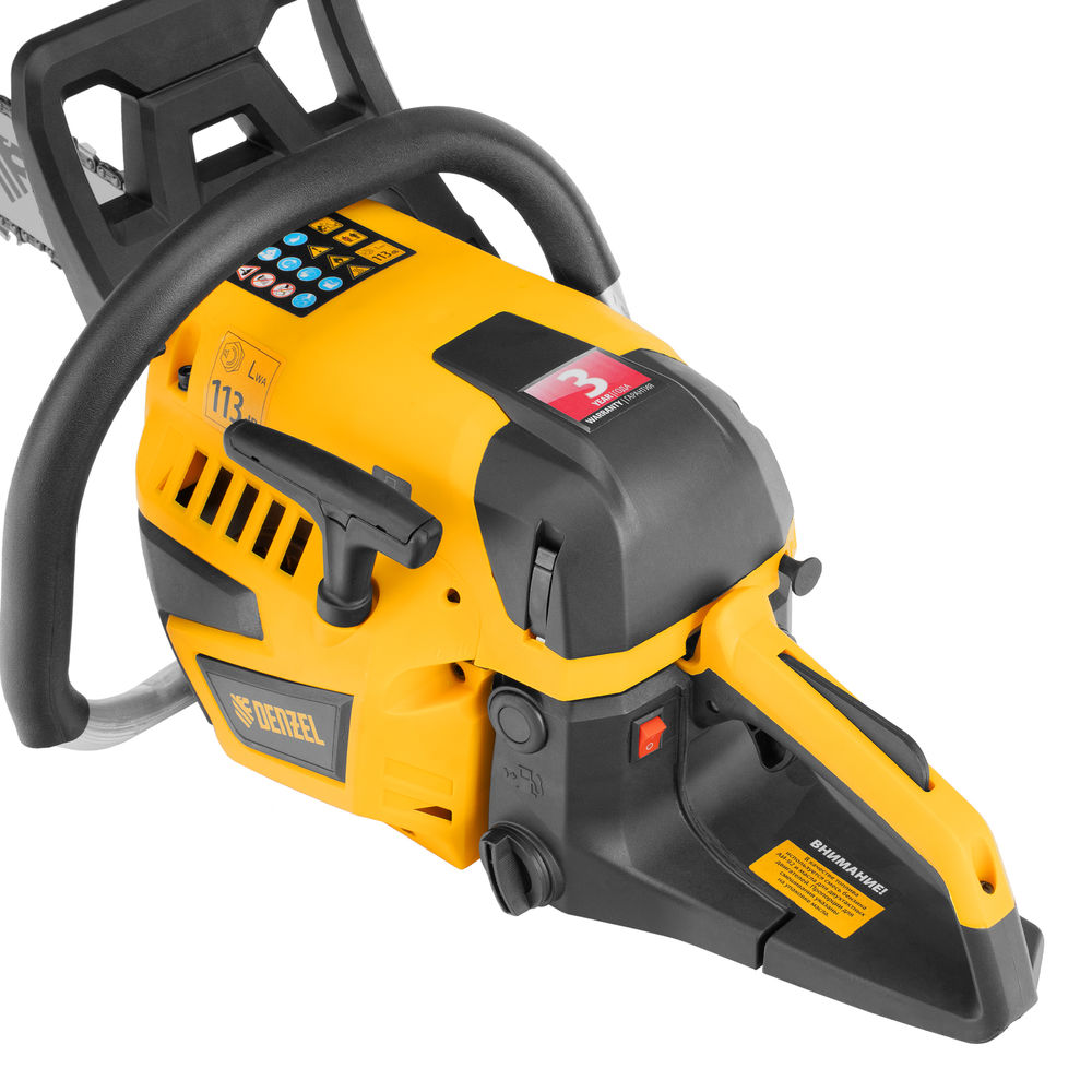 Пила цепная бензиновая DS-4516, шина 40 см, 45 см3, 2,5 л.с, шаг 0,325, паз 1,5 мм, 64 звена Denzel (95236)