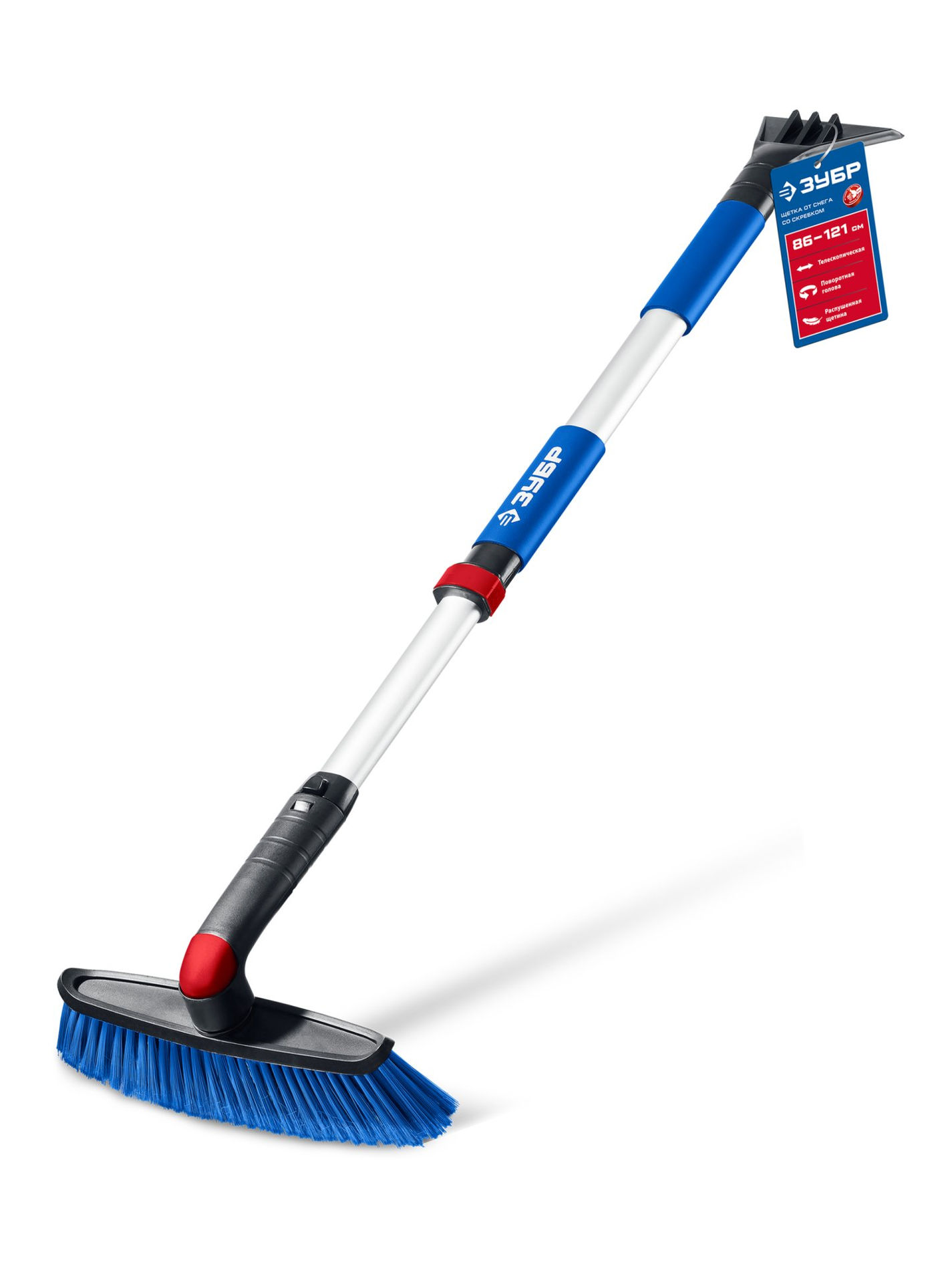 Щетка телескопическая с поворотной головой от снега автомобильная 860-1210 мм ЗУБР Профессионал 61062