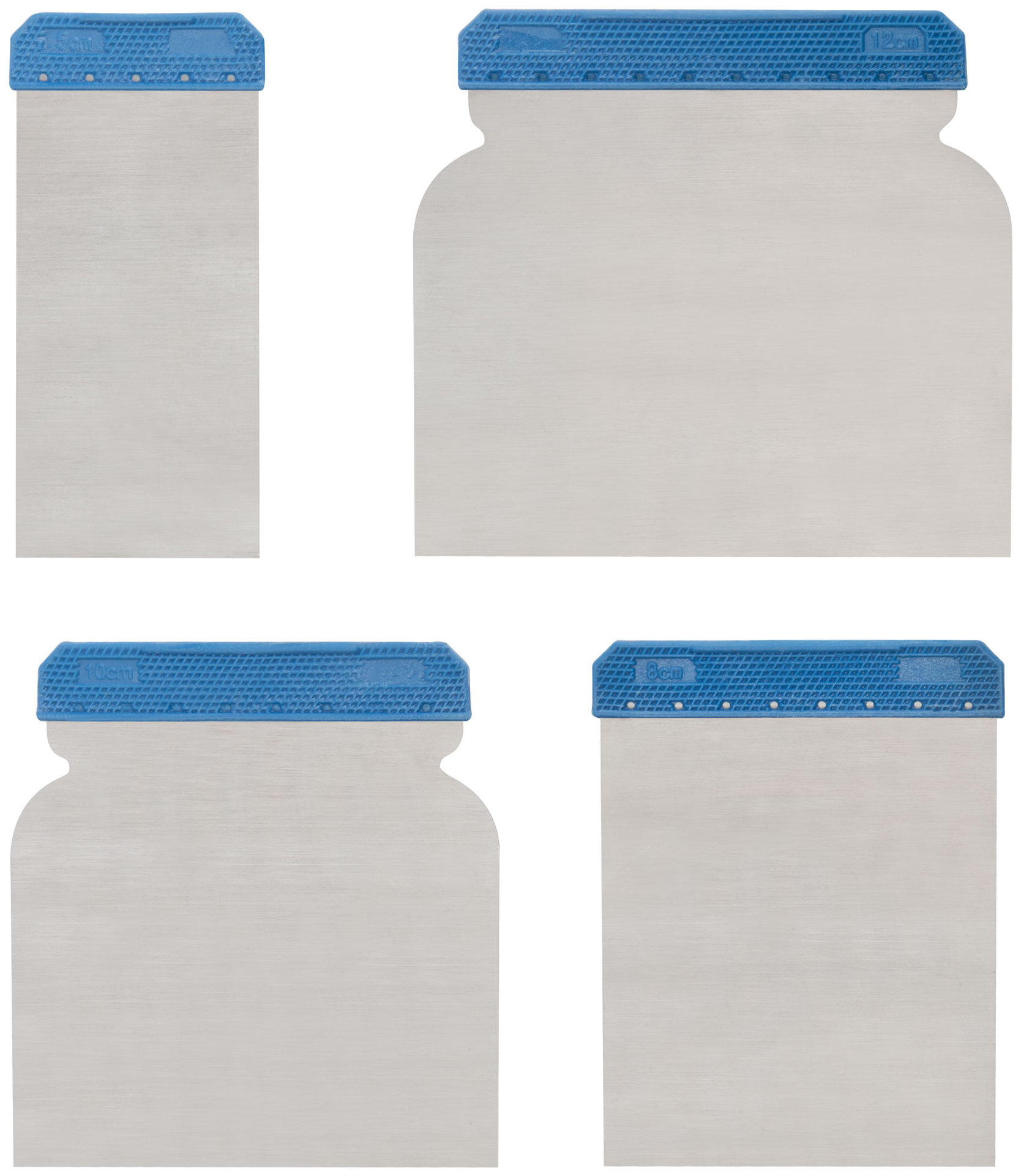 Шпатели металлические, набор 4 шт.(Япончик) 50/80/100/120 мм (06750)