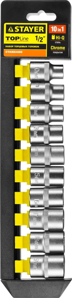 Набор торцовых головок 10 предм., (1/2) RSS 10L STAYER 27755-H10