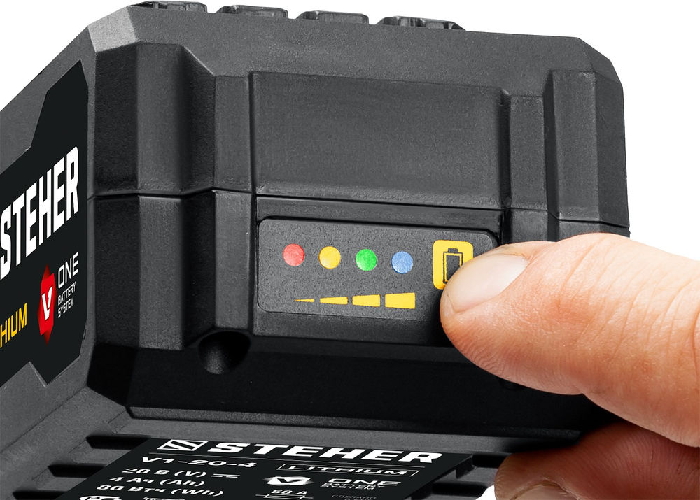 Батарея аккумуляторная V1 STEHER 20 В 4.0 А·ч V1-20-4  