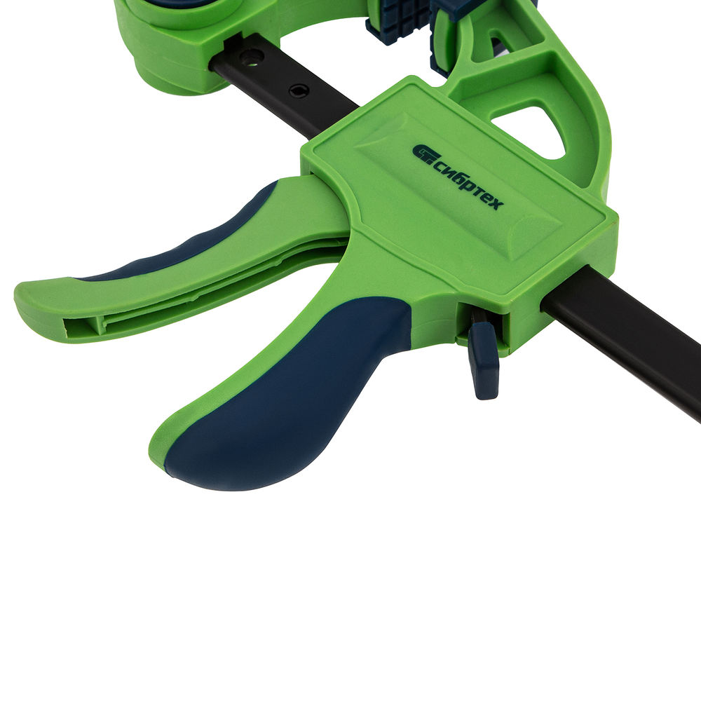 Струбцина F-образная, быстрозажимная, 600 х 70 х 820 мм, пластиковый корпус, фиксатор, двухкомпонентная рукоятка Сибртех (20567)