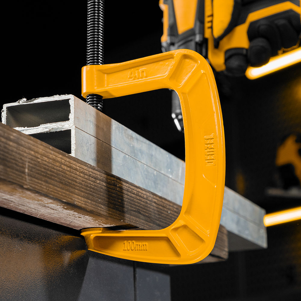 Струбцина G-образная, усиленная, 100 мм Denzel (20643)