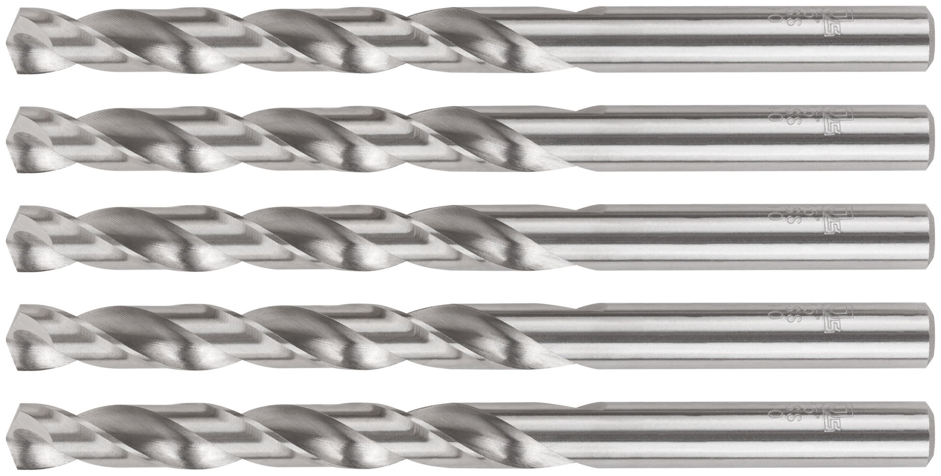 Сверла по металлу HSS шлифованные, угол заточки 135°, 9,0 x 125 мм (5 шт.) (35705М)