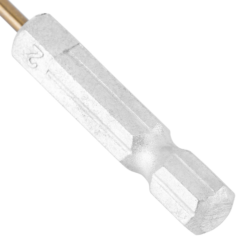 Сверло по металлу, 2 мм, HSS, нитридтитановое покрытие, шестигранный хвостовик Matrix (717202)