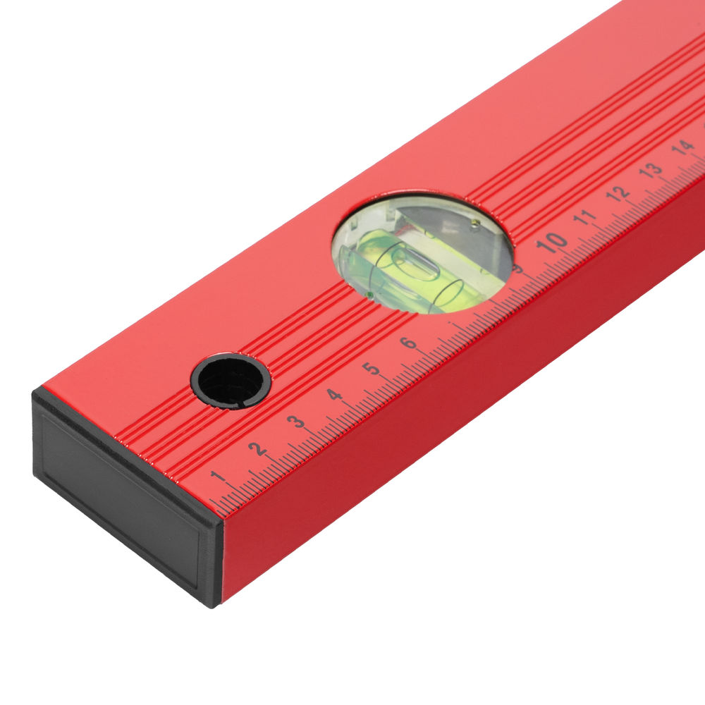 Уровень алюминиевый, 1200 мм, 3 глазка, красный, линейка Matrix (33232)