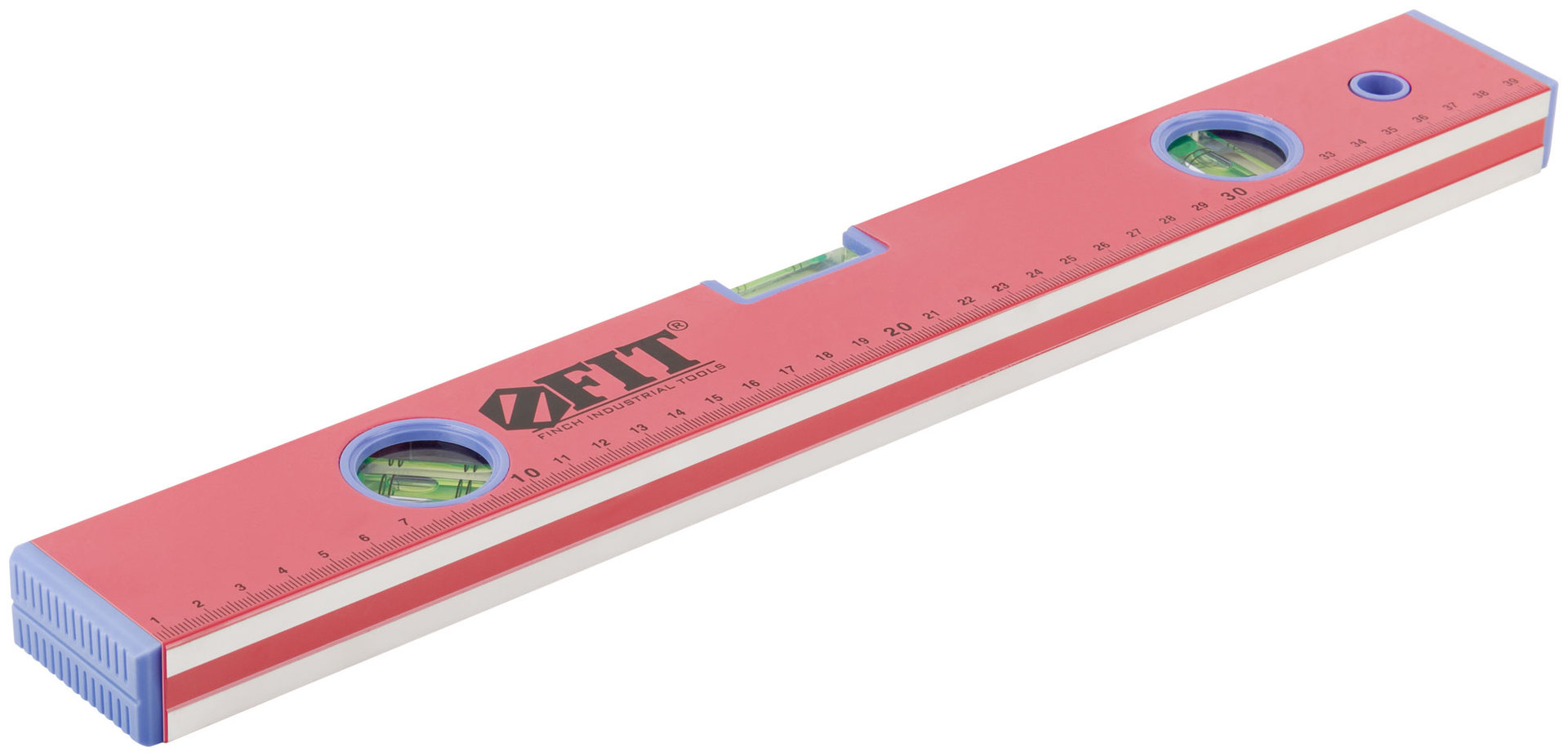 Уровень Стандарт, 3 глазка, красный корпус, фрезерованная рабочая грань, шкала 400 мм (18054)