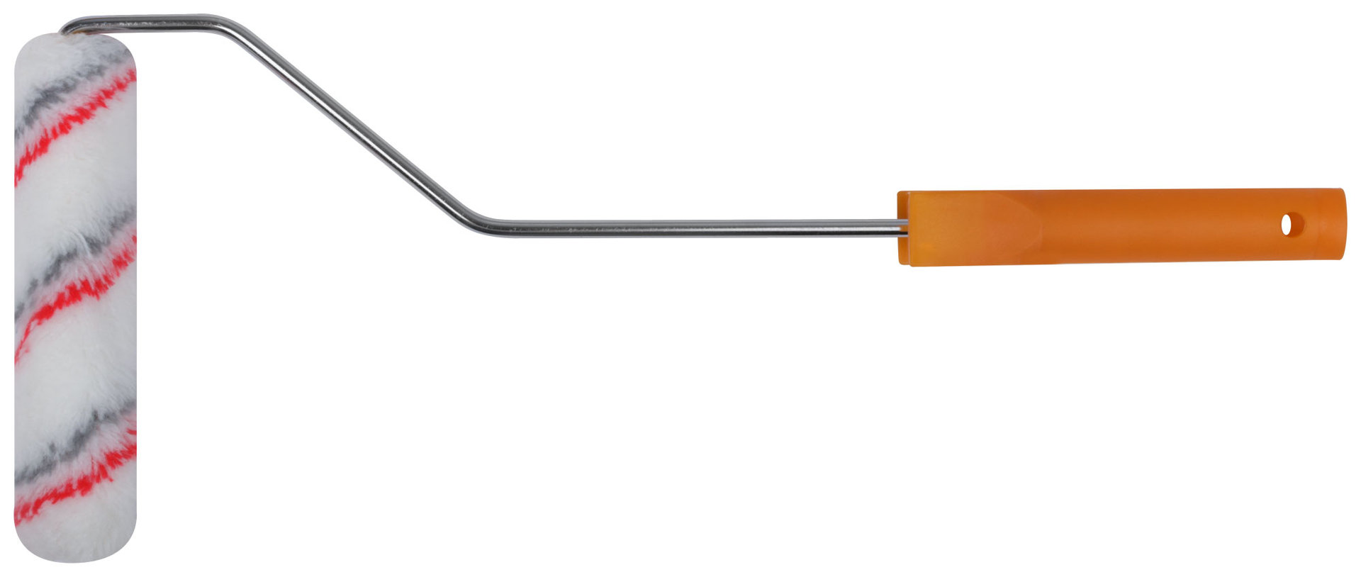 Валик полиакрил. мини Профи, белый с серой и красной полосками, диам. 15/35 мм, ворс 10 мм, 150 мм (02673)