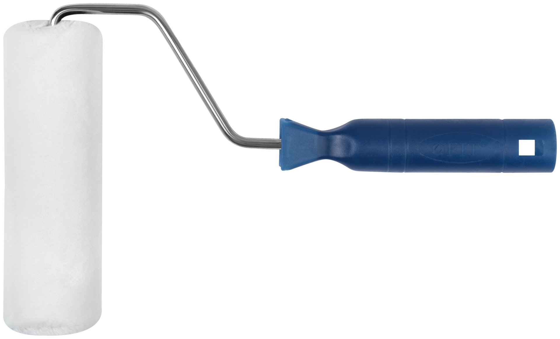 Валик велюровый, диаметр 40/48 мм, бюгель 6 мм, ворс 4 мм, белый, 150 мм (02132)