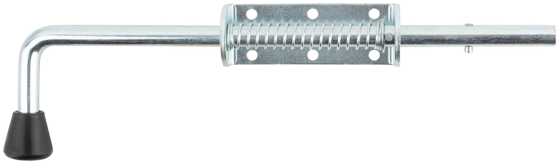 Засов пружинный накладной, круглый ригель, 250 мм (66697)