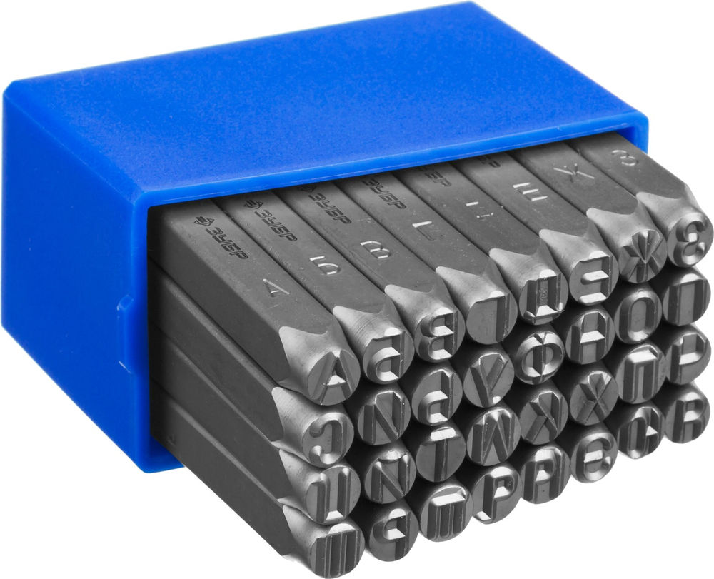 Клейма штамповочные буквенные 6 мм кириллица Профессионал ЗУБР 21503-06