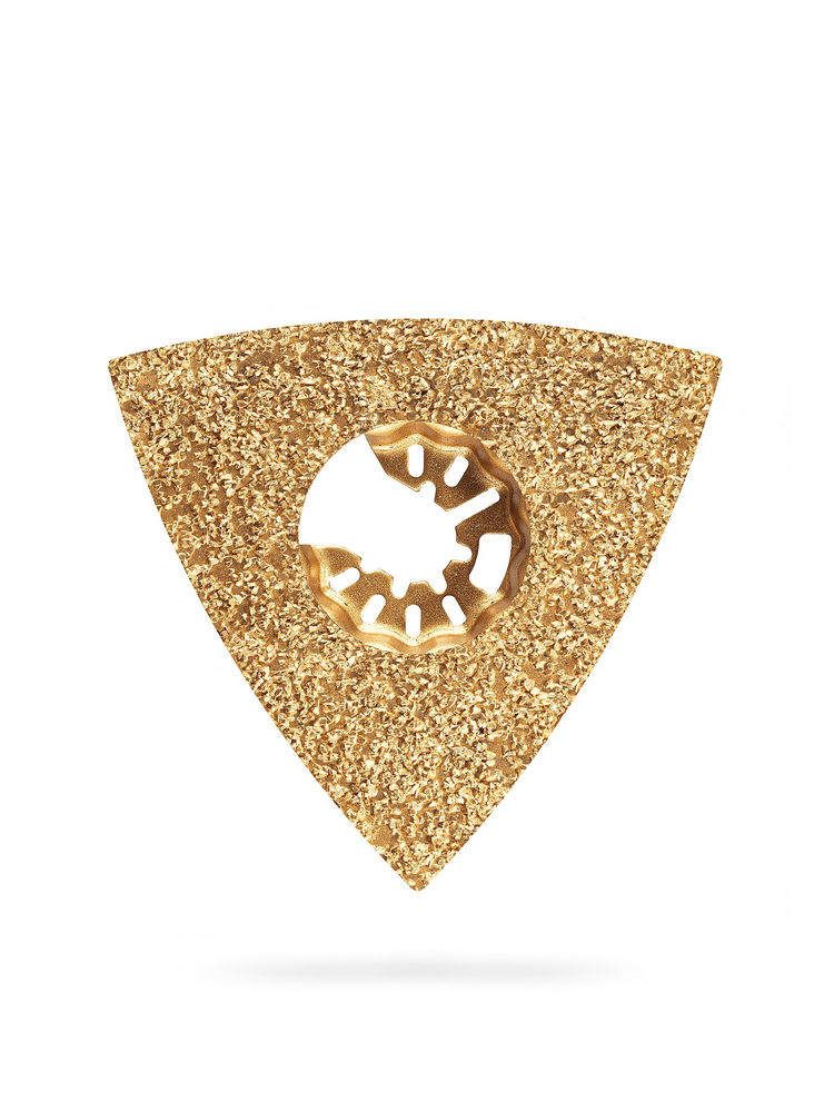 Полотно треугольное зачистное CARBIDE ВК8 Р40 80 мм с твердосплавной крошкой: клей, краска, раствор, кирпич, пенобетон ЗУБР StarQuick 15583-P40