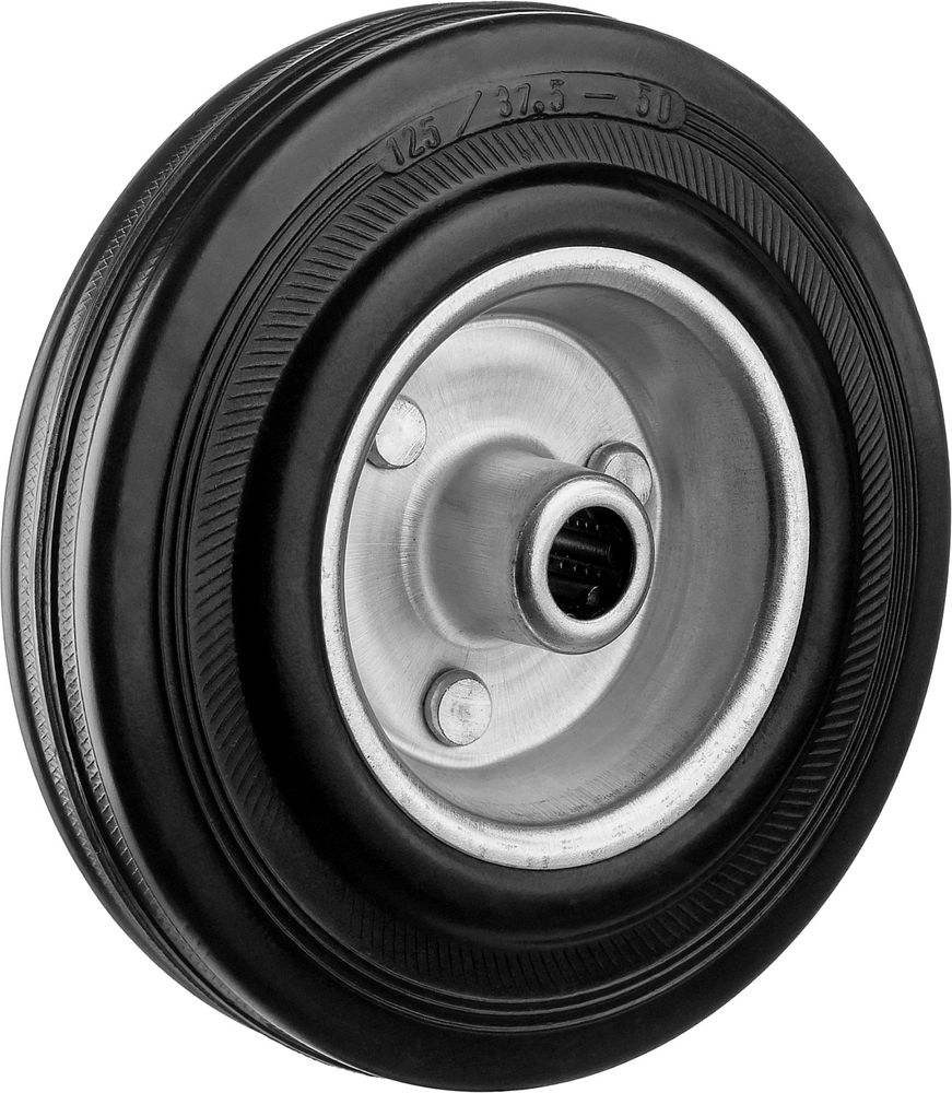 Колесо d 125 мм, г/п 100 кг, игольчатый подшипник, резина/металл ЗУБР Профессионал 30936-125