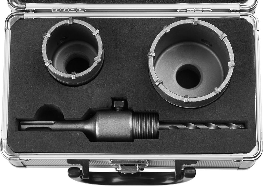 Набор коронок по бетону с оснасткой d 50, 68 мм ЗУБР 29211-H2