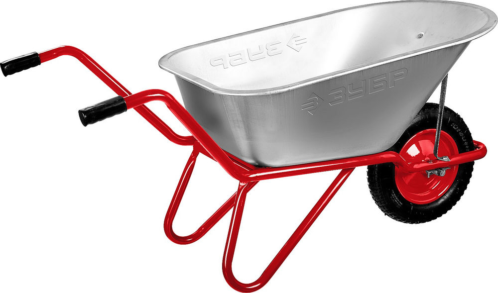 Садово-строительная тачка 90 л, 160 кг, одноколесная, пневматическое колесо ЗУБР Т-11 39962