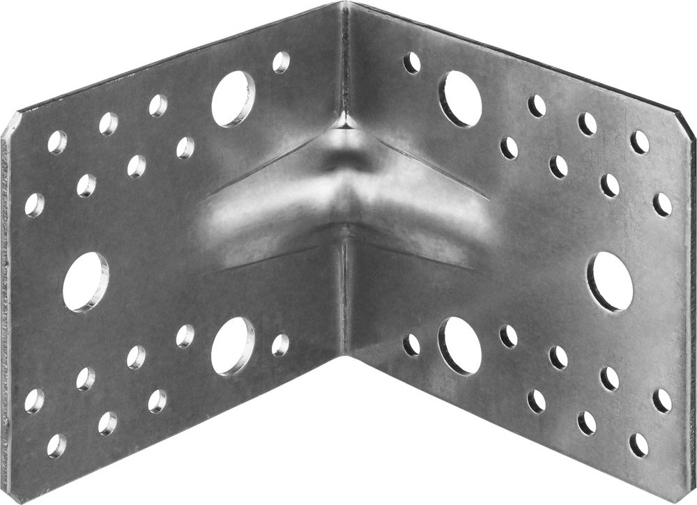 Усиленный крепежный уголок 90 x 105 x 105 x 2.5 мм цинк ЗУБР УКУ-2.5 31011-105