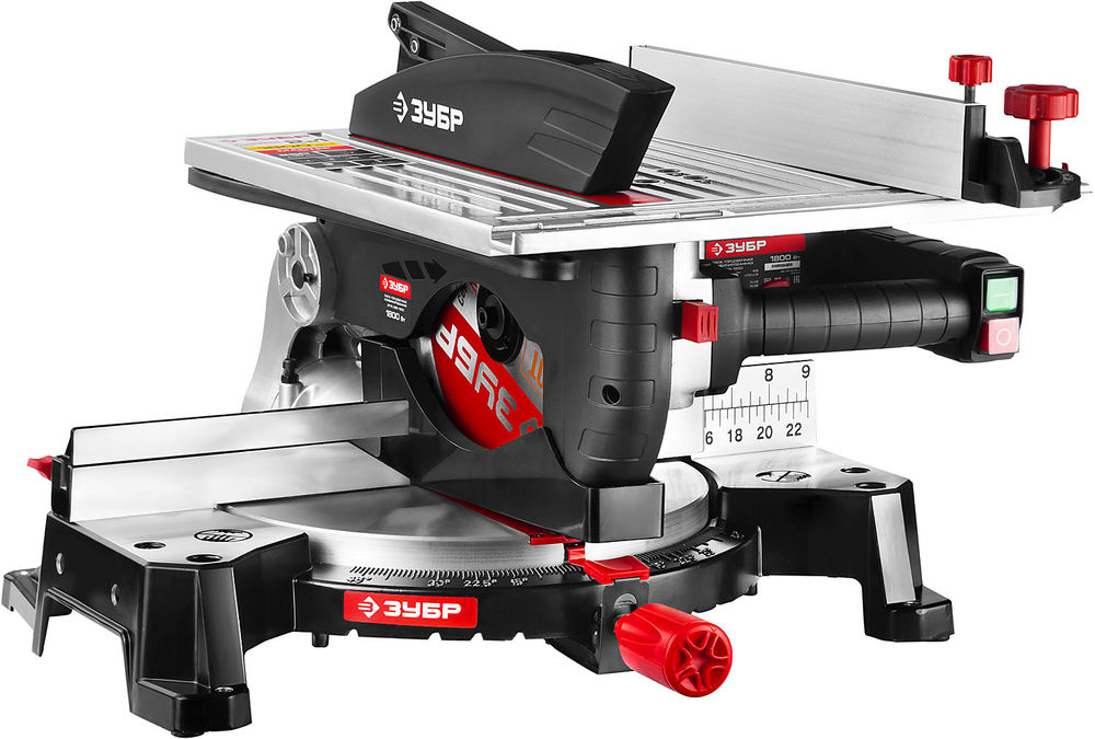 Пила торцовочная d 250 х 30 мм 1800 Вт комбинированная ЗУБР ЗПТК-255-1800 ЗПТК-255-1800