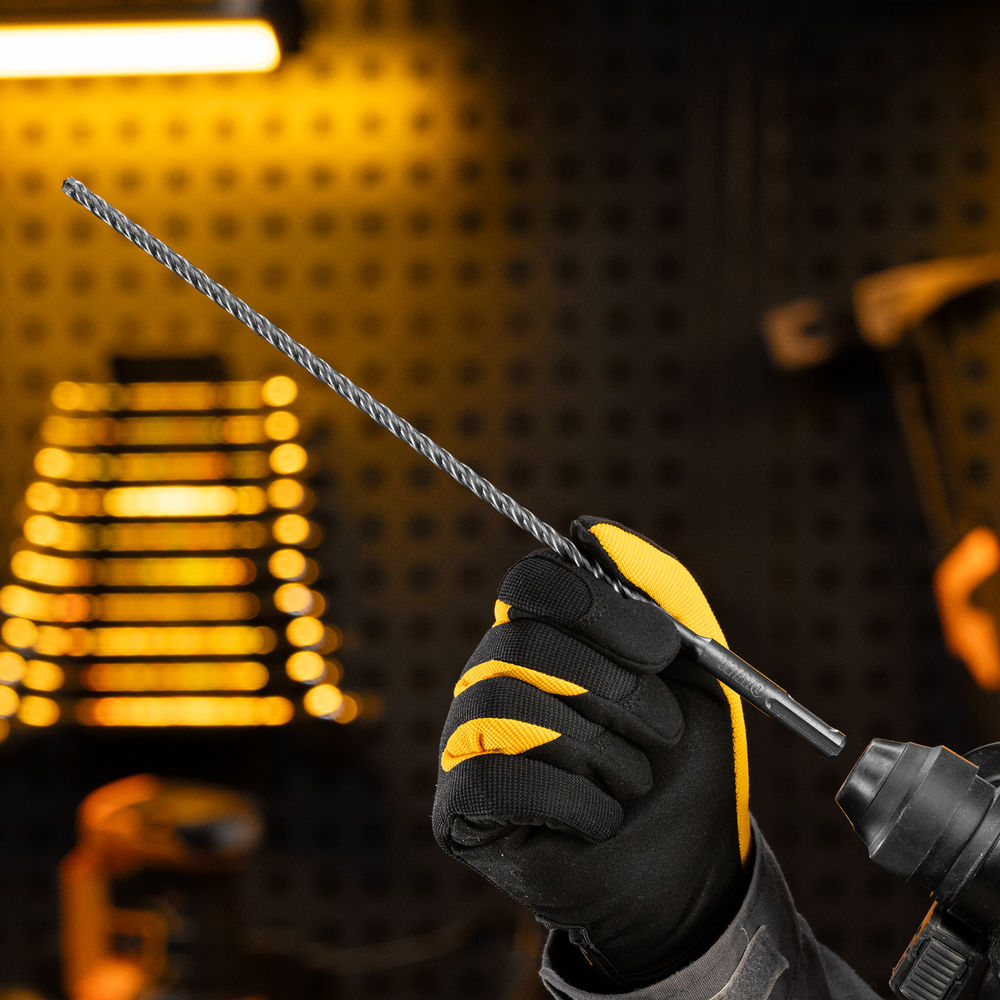 Бур по бетону, цельная крестовая пластина, 6x315 мм, SDS PLUS Denzel (705304)