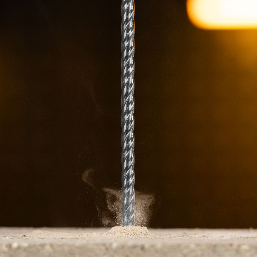 Бур по бетону, цельная крестовая пластина, 6x315 мм, SDS PLUS Denzel (705304)