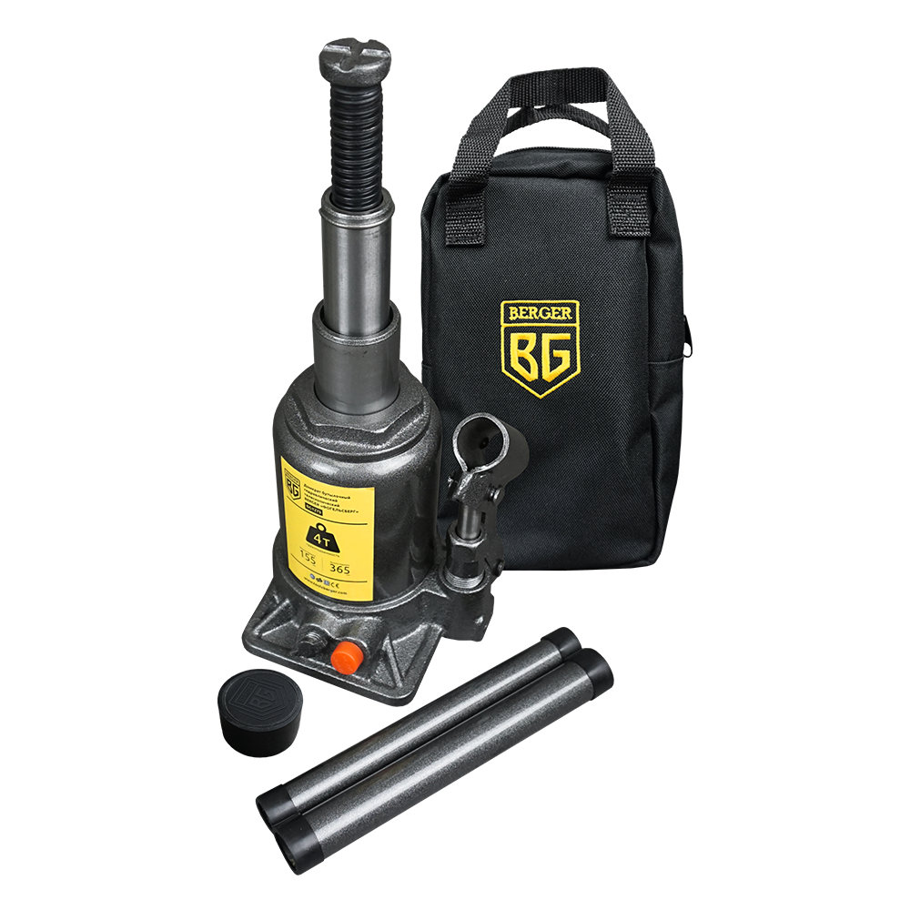 Домкрат телескопический гидравлический 4т. BERGER ФОГЕЛЬСБЕРГ BG1275
