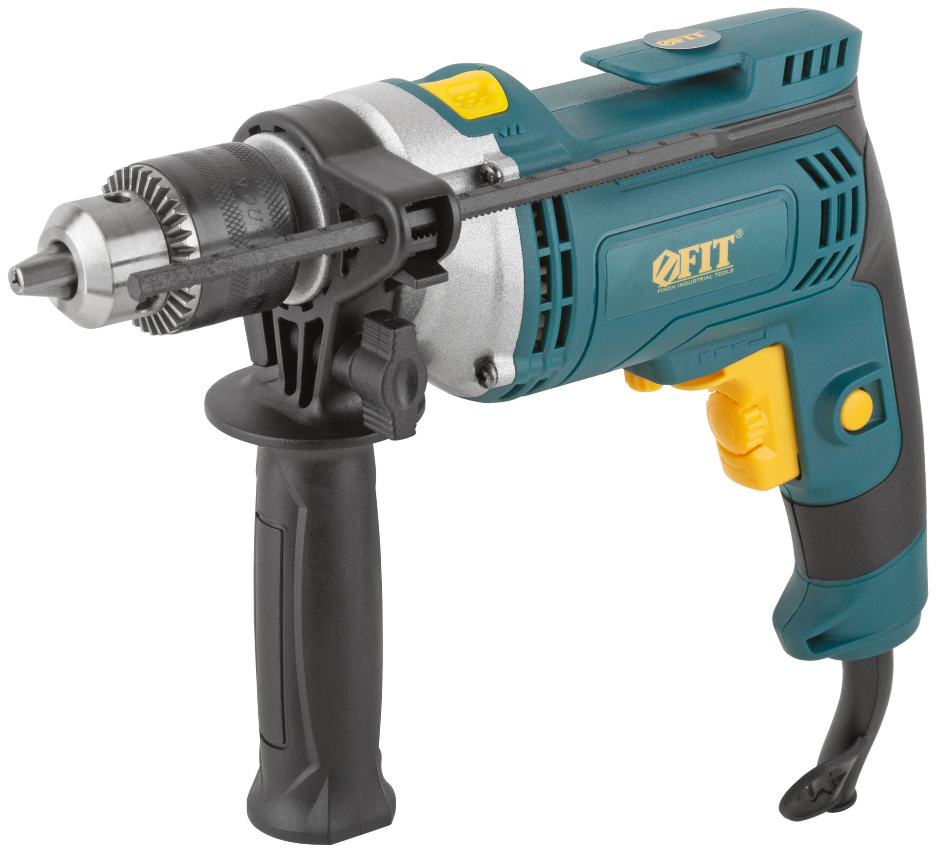 Дрель ударная 750 Вт; 0-3000 об/мин; КлП 13 мм; 2,4 кг; мет. корп.; рез. накл.; коробка (80076)