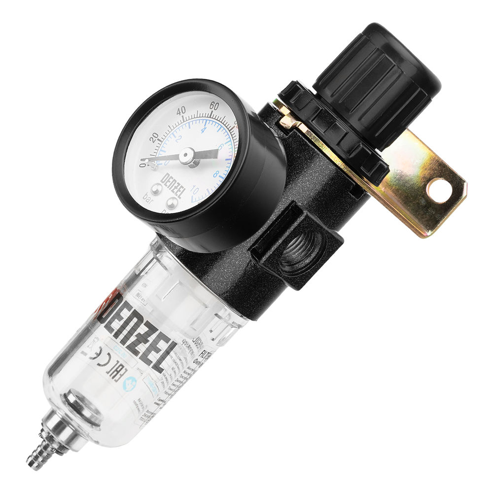 Фильтр-регулятор FR1500, 10 бар, 1500 л/мин, 1/4 Denzel (57459)