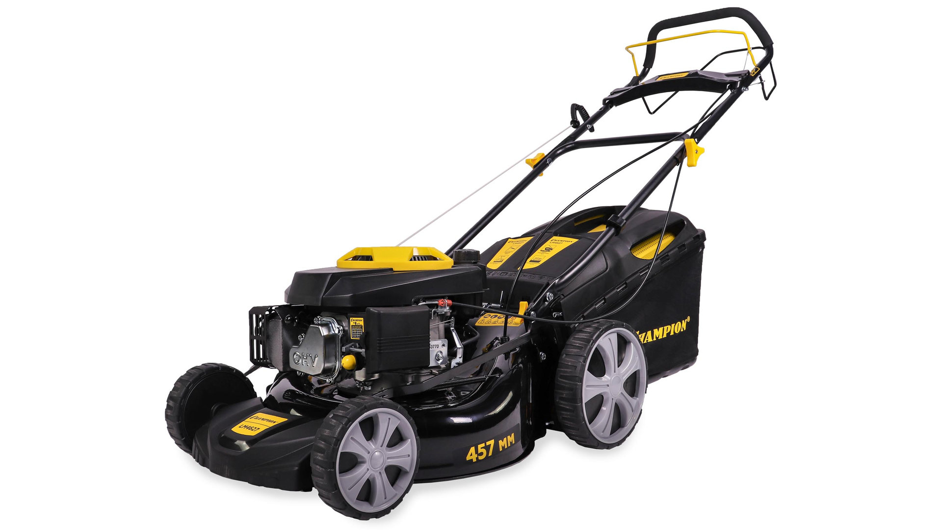 Газонокосилка CHAMPION LM4627 (2,6кВт привод 457мм 60л 25-75мм 1рычаг/7, 28,7кг 4в1) (LM4627)