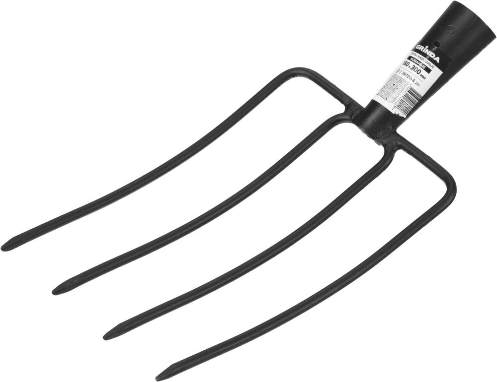 Вилы навозные 180 х 300 мм, кованые, четырёхрогие, антикор. покрытие, без черенка GRINDA 39720-4_z01