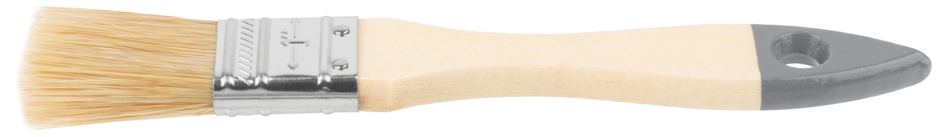 Кисть флейцевая Лайт, натур. cветлая щетина, деревянная ручка 1 (25 мм) (00803)