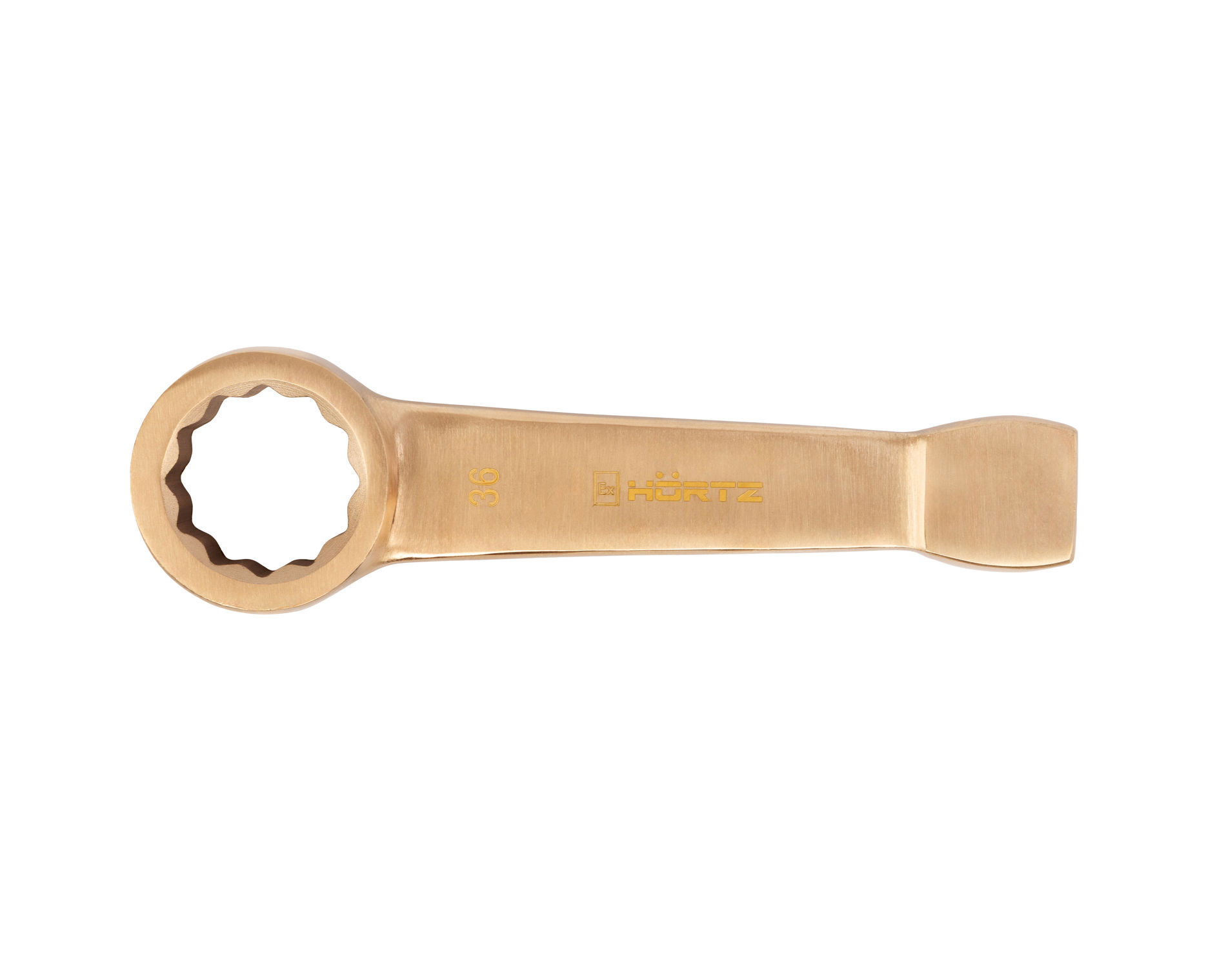 Ключ накидной односторонний ударный облегчённый 36 искробезопасный сплав BeCu 160A-36, HORTZ