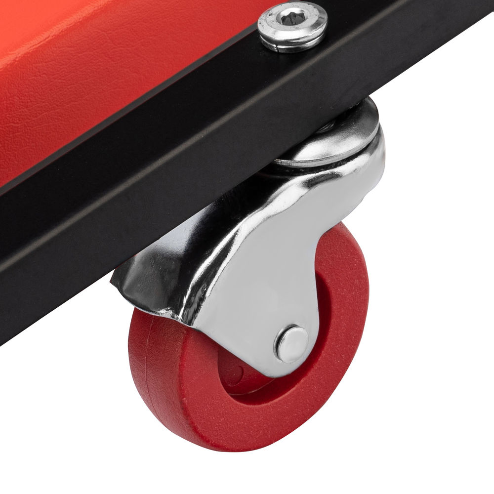 Лежак ремонтный на шести колесах, 1030 х 440 х 120 мм, поднимающийся подголовник Matrix (567455)