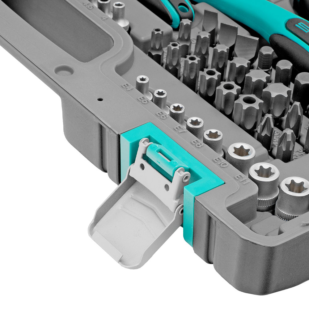 Набор инструментов, 1/4, 3/8, 1/2, Cr-V, S2, усиленный кейс, 151 предмет Stels