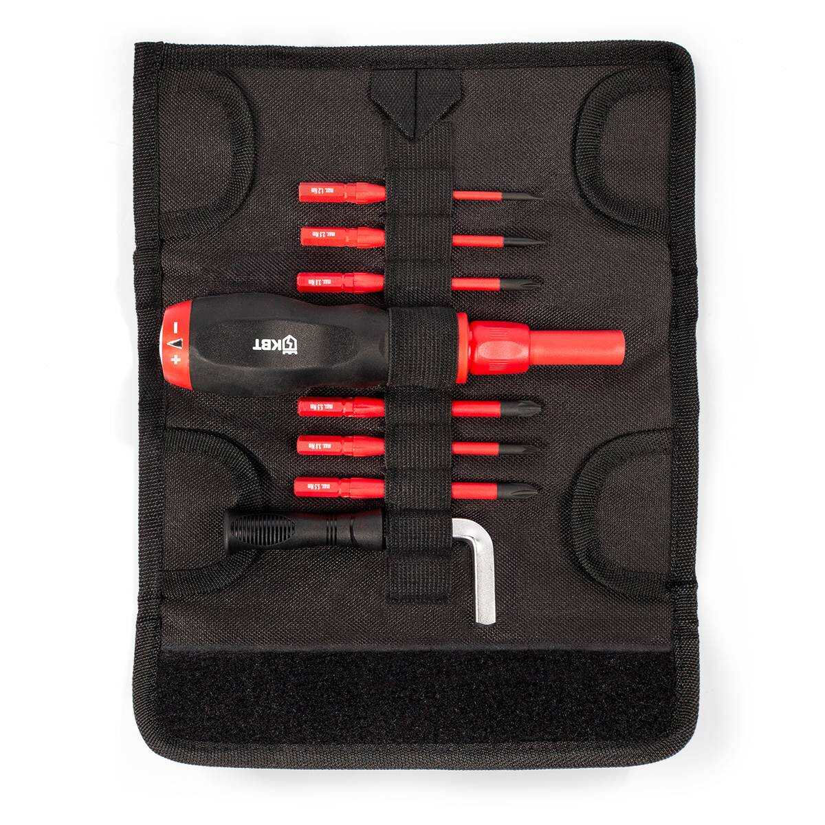 Отвертка диэлектрическая динамометрическая со сменными битами НИО-3306 серия СЛИМ (КВТ)