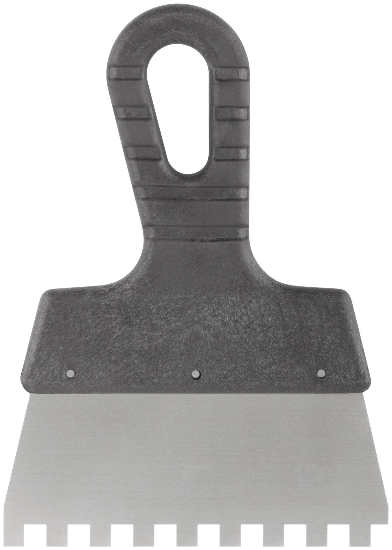 Шпатель фасадный нержавеющий зубчатый 150 мм / зуб 8 мм (06602)
