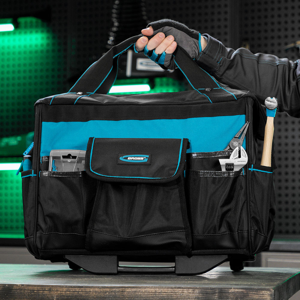 Сумка для инструмента, 460х240х340мм, выдвижная рукоятка, колеса Gross