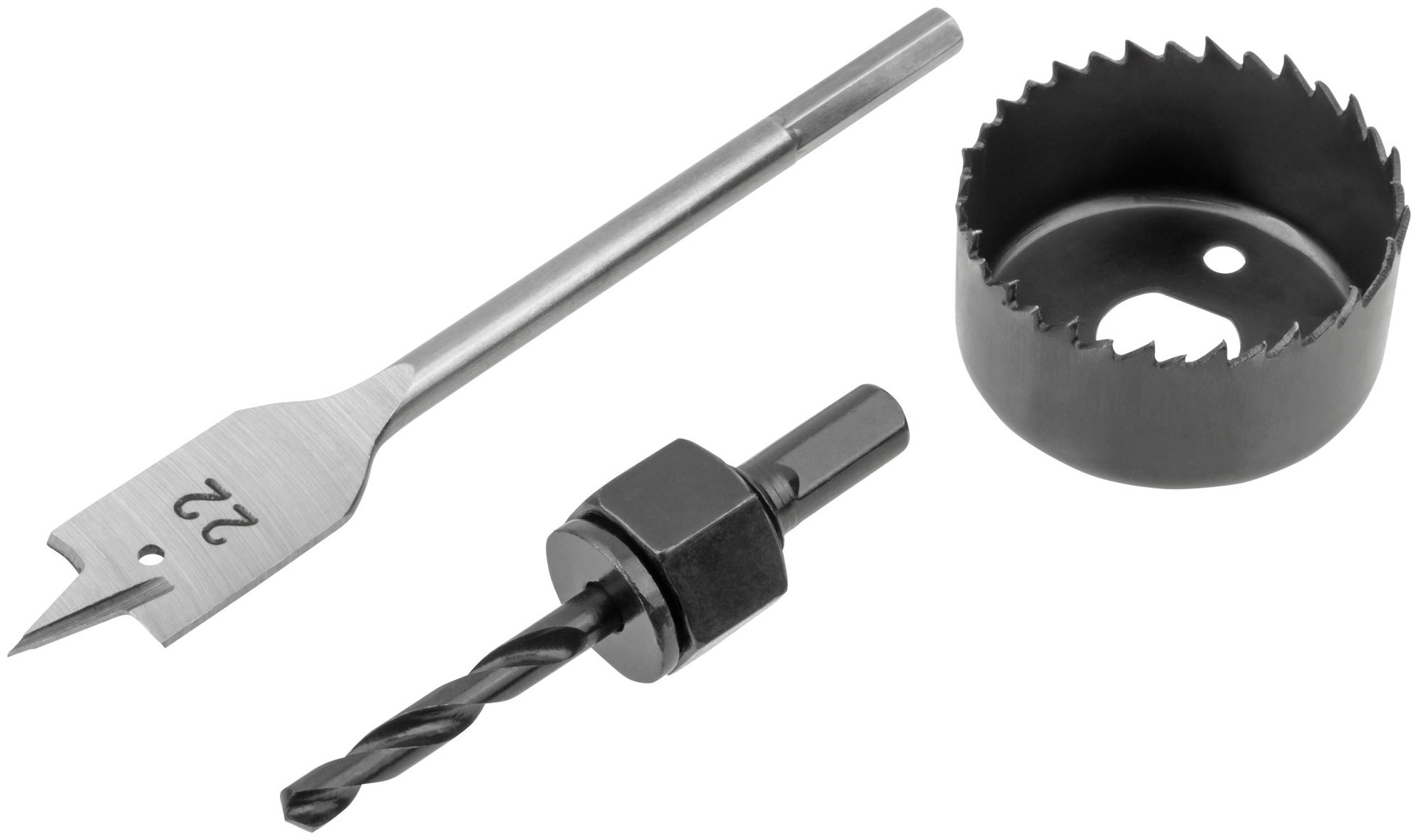 Сверла наборные для замков, набор 3 шт. (22/54 мм) (36349)