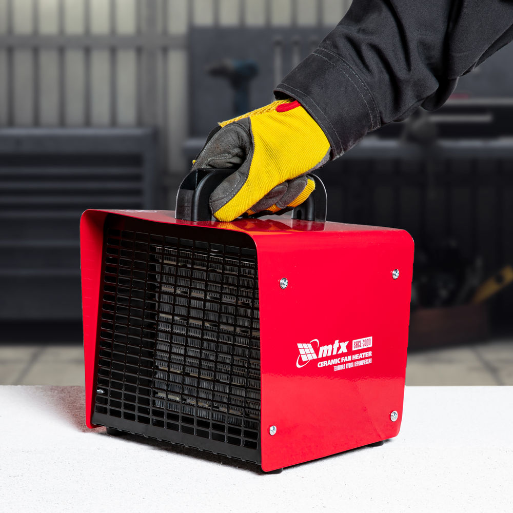 Тепловая пушка керамическая SHCL-3000, квадратная, 230 В, 480 м3/ч, 1/3 кВт// MTX (96403)