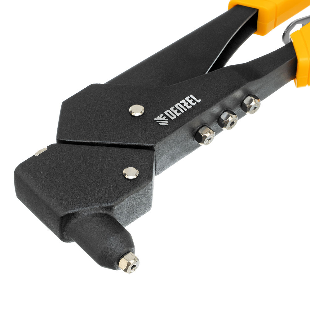 Заклепочник ручной, 285 мм, поворотный, 0-360, заклепки 2,4-3,2-4,0-4,8 мм Denzel (40442)