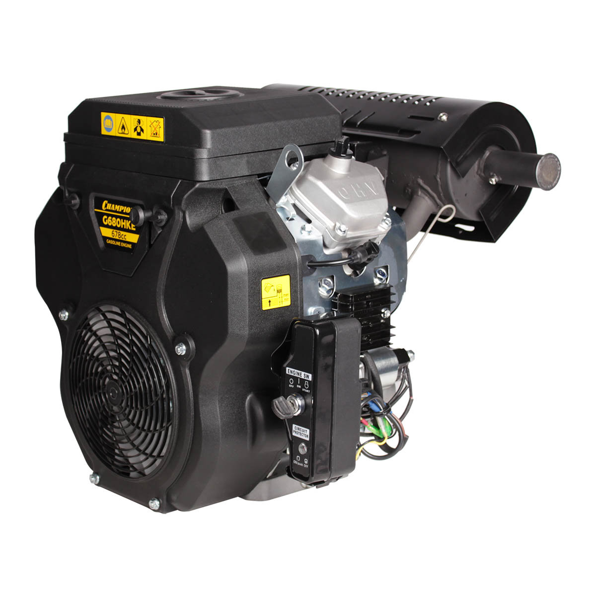 Двигатель 21лс/15,5кВт 678см? 25мм 48кг шпонка эл.стартер выход 12В/300Вт CHAMPION G680HKE
