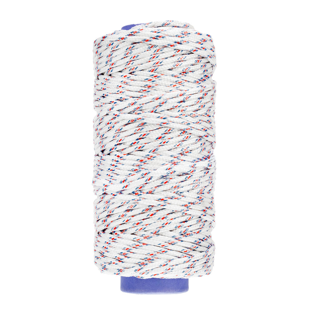 Фал плетеный полипропиленовый с сердечником, 6 мм, L100 м, 16-прядный, Сибртех (93965)