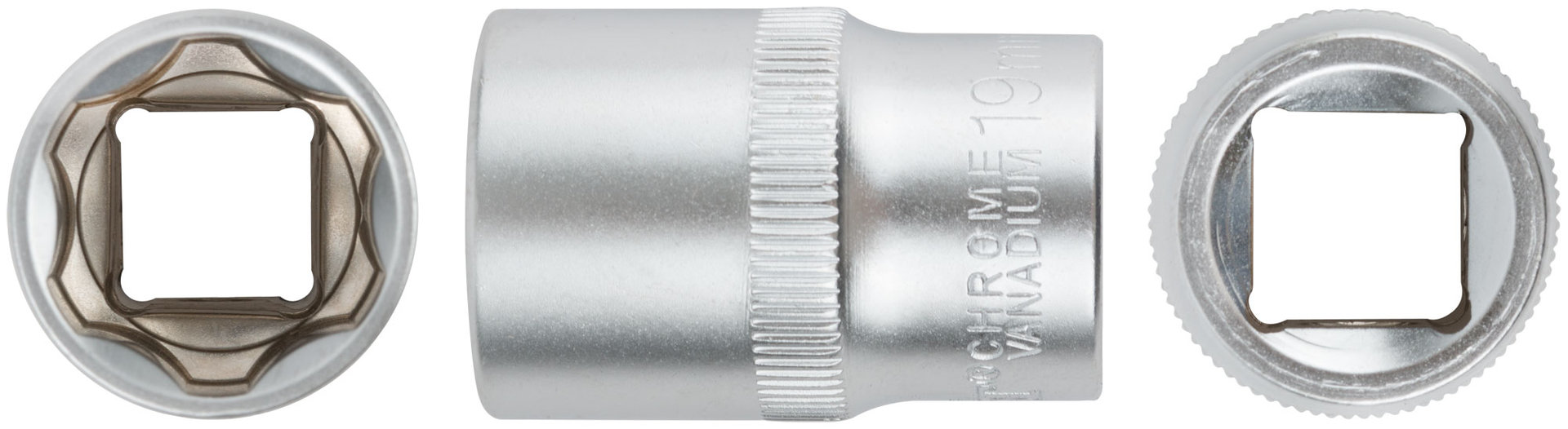 Головка 6-гранная CrV 1/2 19 мм