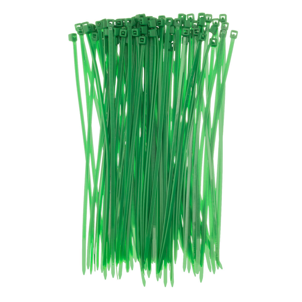 Хомуты, 150 x 2.5 мм, пластиковые, зеленые, 100 шт Сибртех (45511)