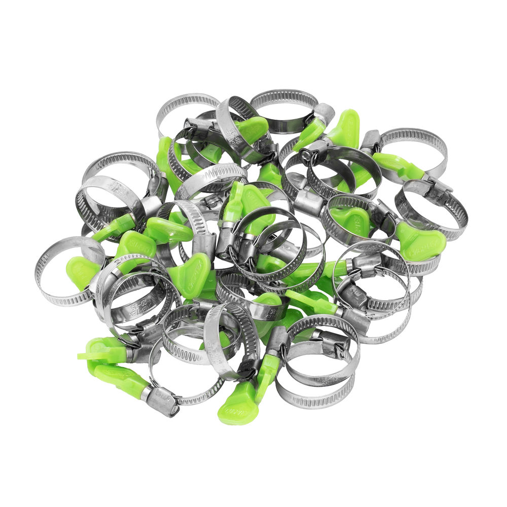 Хомуты металлические элемент крепления с формой ключа 20-35 мм, 50 штук в упаковке Сибртех (47550)