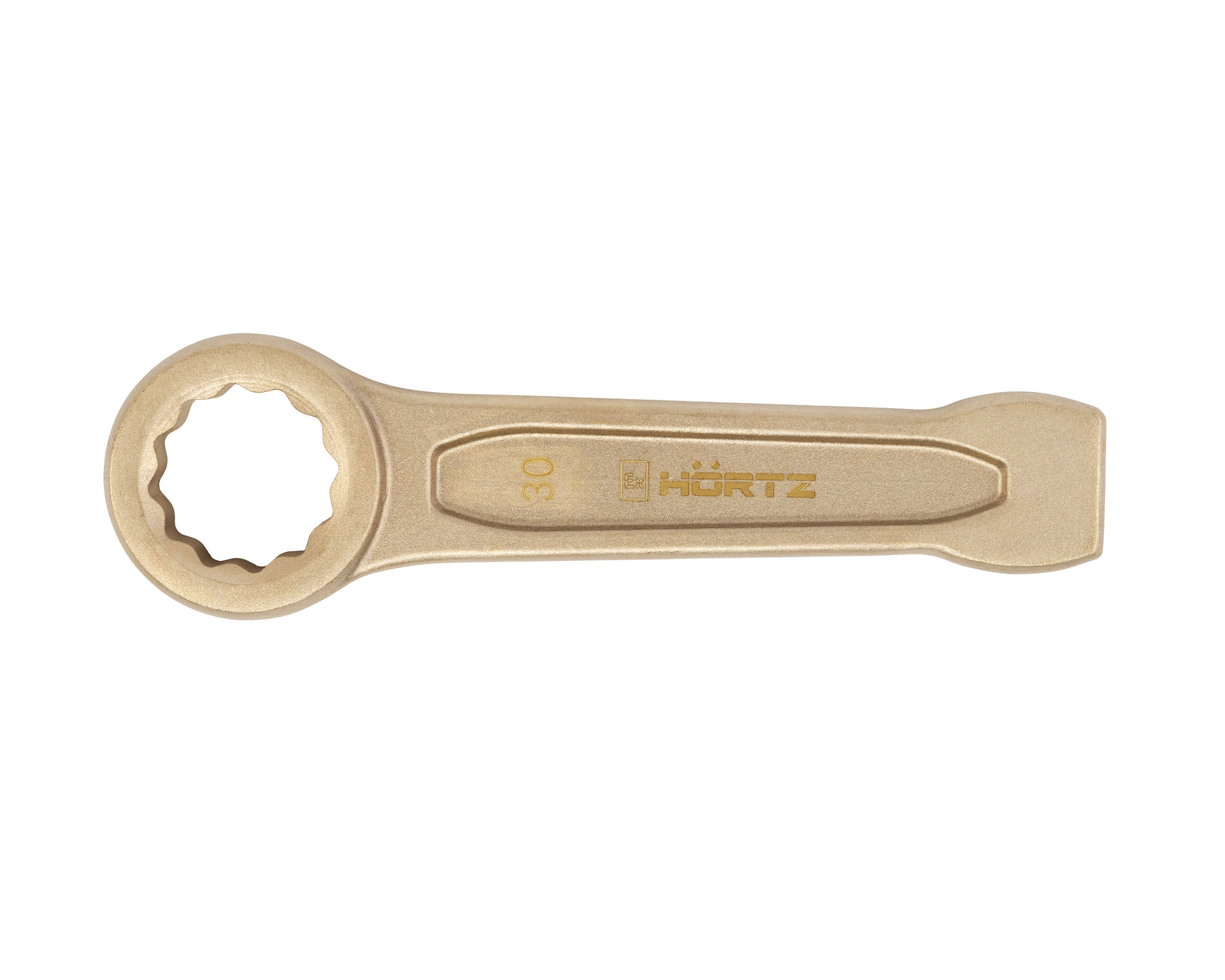 Ключ гаечный накидной ударный 30 искробезопасный сплав AlCu, HORTZ