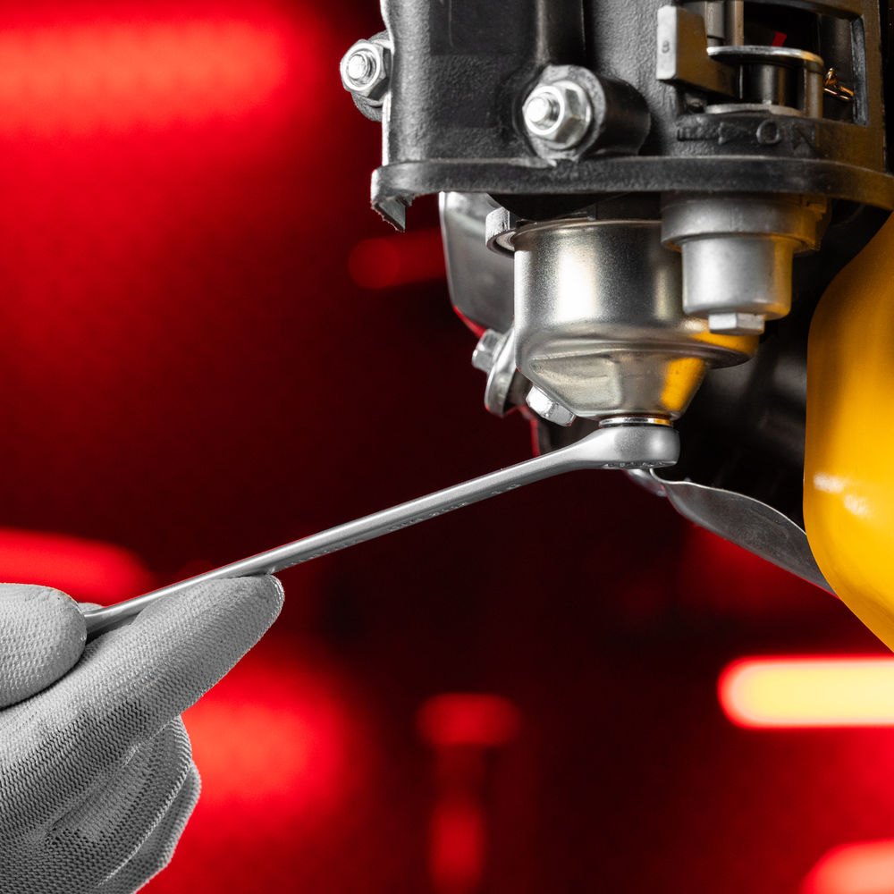 Ключ комбинированный, 10 мм, CrV, матовый хром Matrix