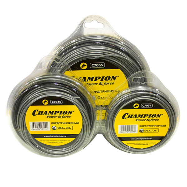 Корд трим.CHAMPION Aluminium 2.7мм*72м (круглый) (C7035)