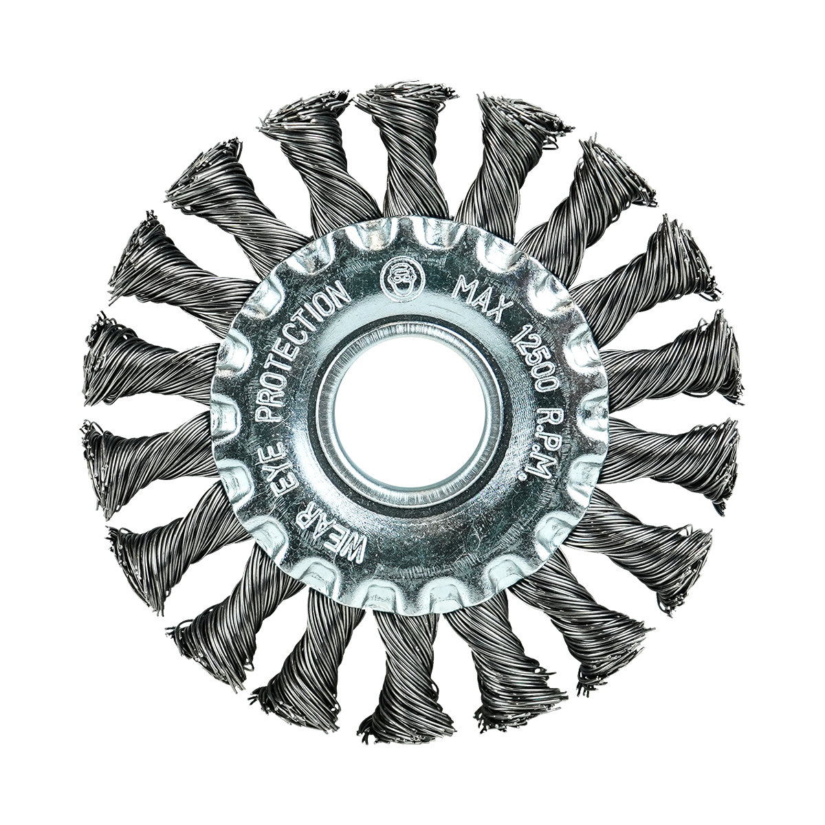 Кордщётка дисковая (витая оцинкованная сталь 0.5 мм, диаметр 100 мм, посадка 22.23 мм) BERGER BG1736