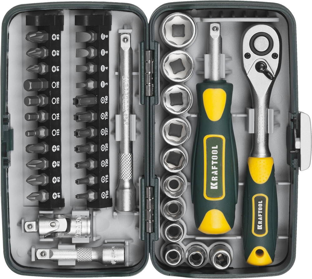 Набор инструмента универсальный 38 предм. X-Drive 38 KRAFTOOL 27970-H38
